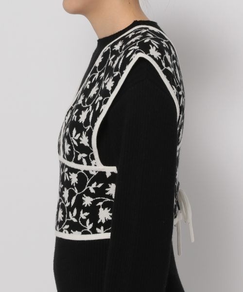 mysty woman（ミスティウーマン）の「【WEB限定カラー有】柄ベストＳＥＴニットワンピース 176519（ワンピース・レディース・ブラック/ブラウン/モカ/アイボリー・FREE）」の22枚目の写真