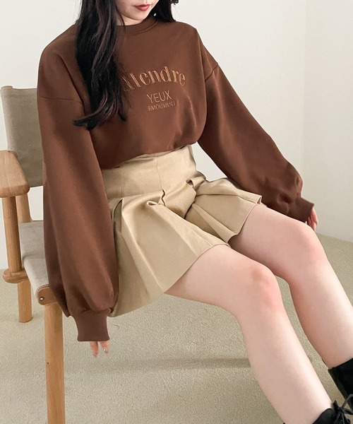 Heather（ヘザー）の「裏毛刺繍ロゴスウェット 180914