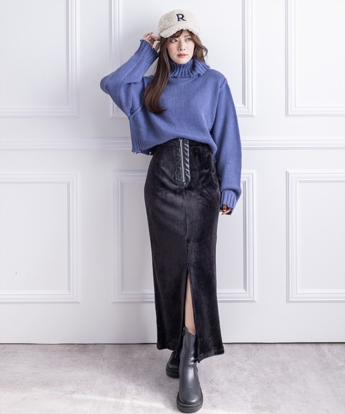 clear（クリア）の「ファーIラインスリットスカート（スカート・レディース・カーキ/ブラック/グレー・F）」の18枚目の写真