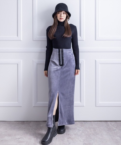 clear（クリア）の「ファーIラインスリットスカート（スカート・レディース・カーキ/ブラック/グレー・F）」の19枚目の写真