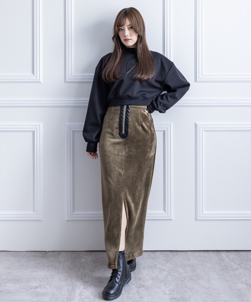 clear（クリア）の「ファーIラインスリットスカート（スカート・レディース・カーキ/ブラック/グレー・F）」の20枚目の写真