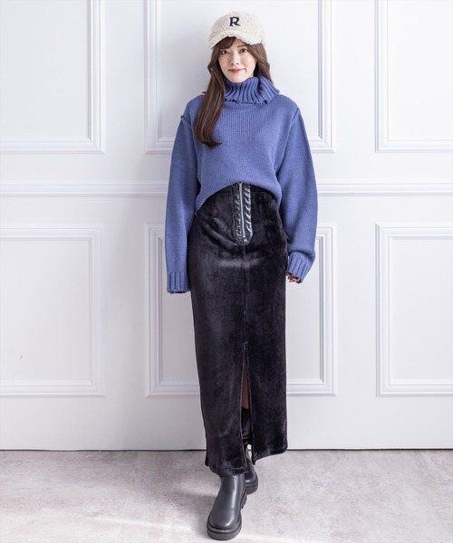 clear（クリア）の「ファーIラインスリットスカート（スカート・レディース・カーキ/ブラック/グレー・F）」の14枚目の写真