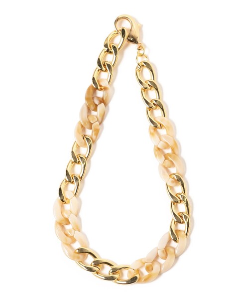 Ray BEAMS（レイビームス）の「Ray BEAMS / アクリル ミックス キヘイ ネックレス（ネックレス・レディース・シルバー/ゴールド・ONE SIZE）」の2枚目の写真