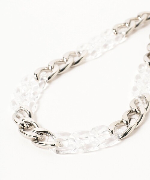 Ray BEAMS（レイビームス）の「Ray BEAMS / アクリル ミックス キヘイ ネックレス（ネックレス・レディース・シルバー/ゴールド・ONE SIZE）」の6枚目の写真