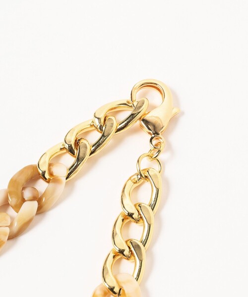 Ray BEAMS（レイビームス）の「Ray BEAMS / アクリル ミックス キヘイ ネックレス（ネックレス・レディース・シルバー/ゴールド・ONE SIZE）」の7枚目の写真