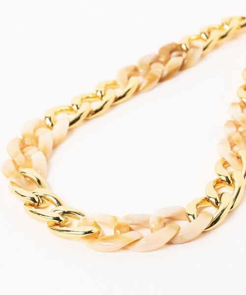 Ray BEAMS（レイビームス）の「Ray BEAMS / アクリル ミックス キヘイ ネックレス（ネックレス・レディース・シルバー/ゴールド・ONE SIZE）」の8枚目の写真