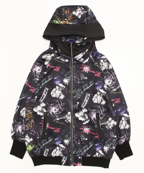 BACKSTAGE PASS(バックステージパス)の「APOLLO-GRAFFITI ZIP PK(アポロ グラフィティ ジップ パーカー)ビッグシルエット ジップアップ パーカー(パーカー・メンズ・パープル/レッド・FREE)」の11枚目の写真