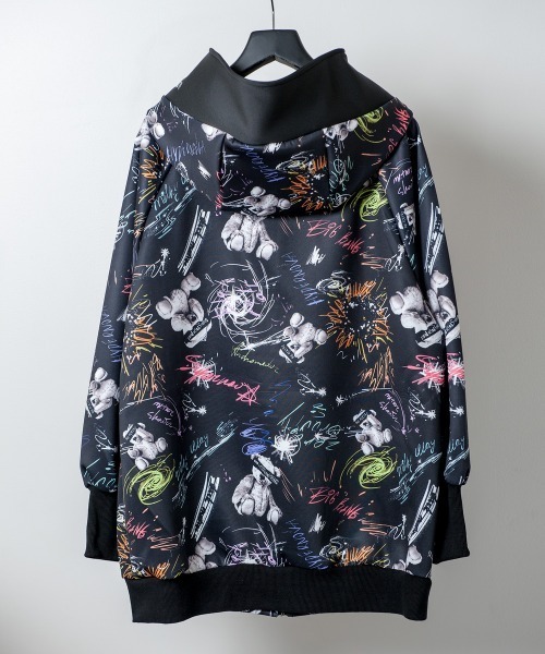 BACKSTAGE PASS(バックステージパス)の「APOLLO-GRAFFITI ZIP PK(アポロ グラフィティ ジップ パーカー)ビッグシルエット ジップアップ パーカー(パーカー・メンズ・パープル/レッド・FREE)」の7枚目の写真
