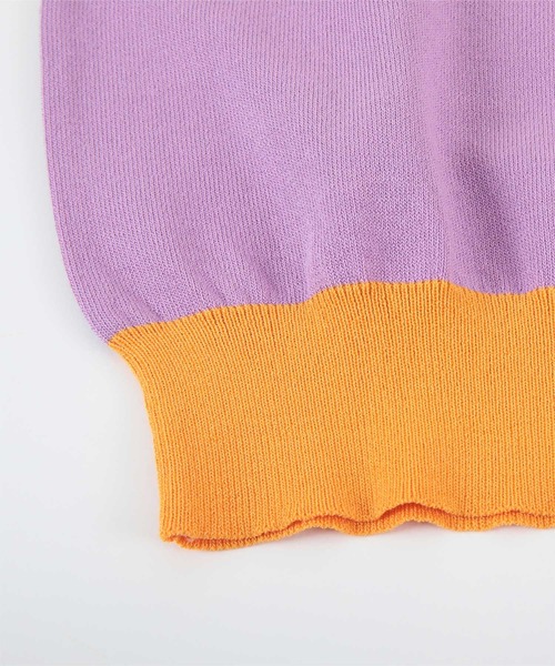 miette(ミエット)の「配色デザイン半袖トップス(Tシャツ/カットソー・レディース・ライトベージュ/ブラック/パープル/レッド/ライトグリーン・FREE)」の14枚目の写真