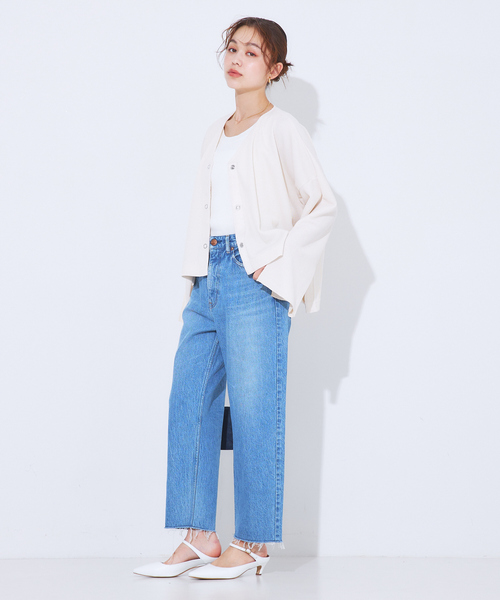 Rouge vif Anna（ルージュヴィフアンナ）の「ワッフルカーディガン（カーディガン/ボレロ・レディース・アイボリー/ブラック・フリー）」の22枚目の写真