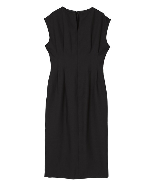 UR'S(ユアーズ)の「リネンライクフレンチスリーブウエストタックワンピース(ワンピース・レディース・ブラック/グリーン系その他/アイボリー/サンドベージュ・S/M/L)」の3枚目の写真