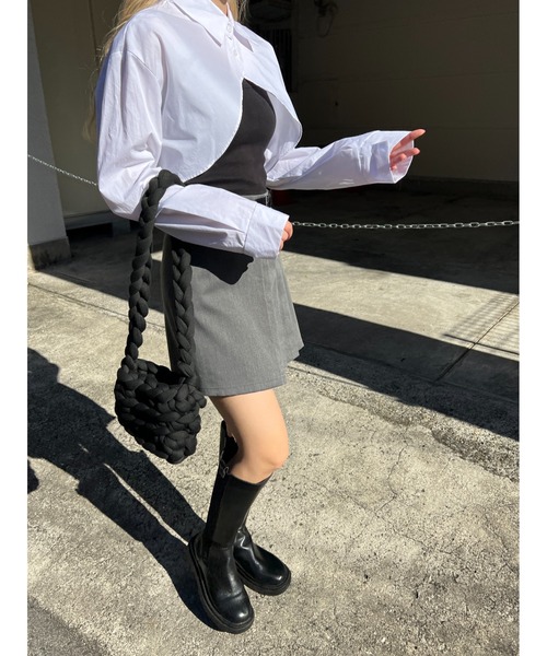 PHILLY（フィリー）の「キャミソール＋ショートシャツSET（シャツ/ブラウス・レディース・ホワイト/ブラック/サックスブルー・FREE）」の7枚目の写真