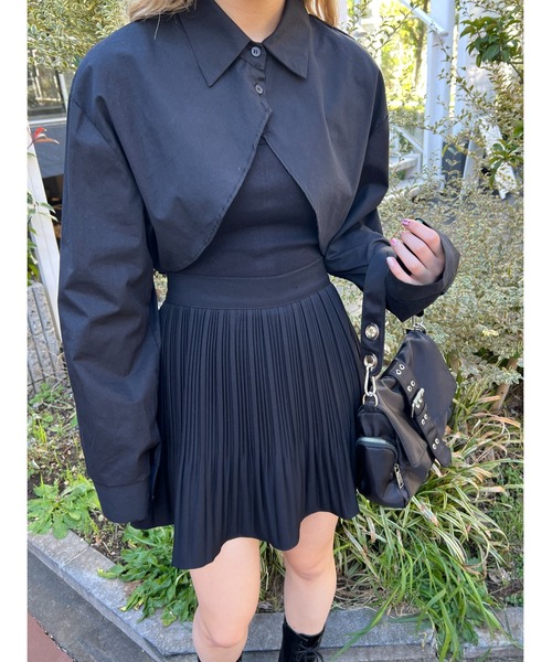 PHILLY（フィリー）の「キャミソール＋ショートシャツSET（シャツ/ブラウス・レディース・ホワイト/ブラック/サックスブルー・FREE）」の18枚目の写真