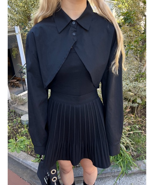 PHILLY（フィリー）の「キャミソール＋ショートシャツSET（シャツ/ブラウス・レディース・ホワイト/ブラック/サックスブルー・FREE）」の13枚目の写真