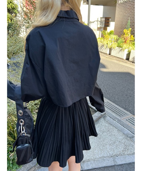 PHILLY（フィリー）の「キャミソール＋ショートシャツSET（シャツ/ブラウス・レディース・ホワイト/ブラック/サックスブルー・FREE）」の11枚目の写真