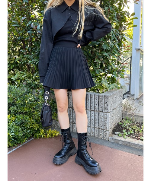 PHILLY（フィリー）の「キャミソール＋ショートシャツSET（シャツ/ブラウス・レディース・ホワイト/ブラック/サックスブルー・FREE）」の8枚目の写真