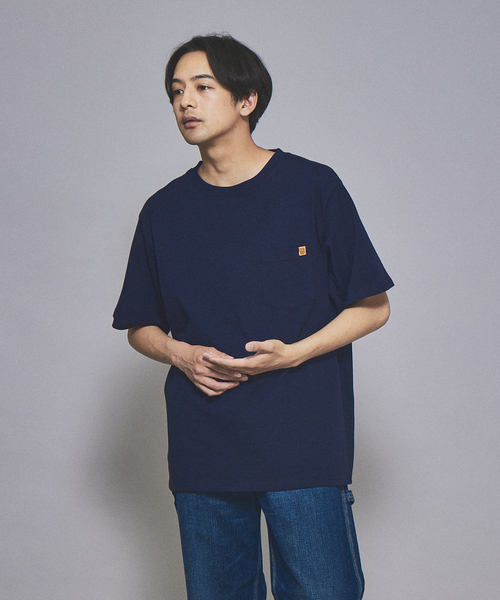 UNIVERSAL OVERALL(ユニバーサルオーバーオール)の「【UNIVERSAL OVERALL/ユニバーサルオーバーオール】 ポケットTシャツ / POCKET TEE / ユニセックス(Tシャツ/カットソー・メンズ・グレー/ホワイト/ネイビー/ブラック・L/XL/M)」の4枚目の写真