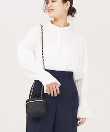 Rouge vif | 袖プリーツ台衿ブラウス(シャツ/ブラウス)