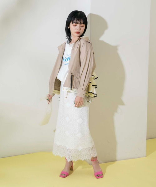 Eimee Law(エイミーロウ)の「レースナロースカート(スカート・レディース・オフホワイト/ブラック/ネイビー・38)」の10枚目の写真
