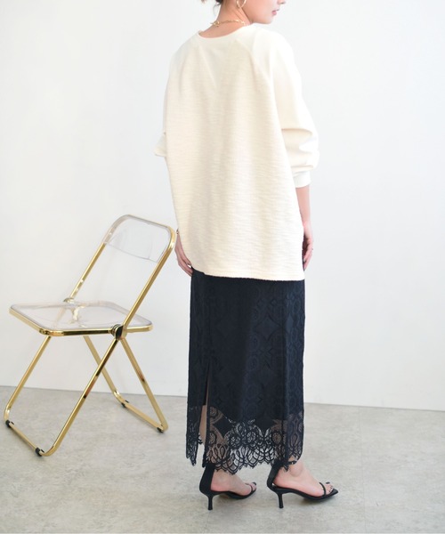 Eimee Law(エイミーロウ)の「レースナロースカート(スカート・レディース・オフホワイト/ブラック/ネイビー・38)」の22枚目の写真