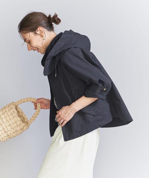 BEAUTY&YOUTH UNITED ARROWS(ビューティーアンドユースユナイテッドアローズ)の「グログランフードマウンテンパーカー/23SS -2WAY/撥水加工-(マウンテンパーカー・レディース・ネイビー/オフホワイト/モカ・S/M/L)」の15枚目の写真