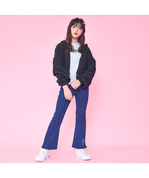 algy（アルジー）の「エア底ロゴベルトスニーカー（スニーカー・キッズ・ブラック/オフホワイト・20/23/21/24/22）」の4枚目の写真