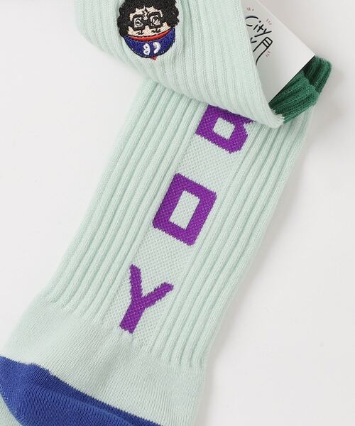 HLNA（エイチエルエヌエー）の「【Chi-bee】CITY BOY SOX（ソックス/靴下・メンズ・グリーン系/ホワイト系・ONE SIZE）」の12枚目の写真