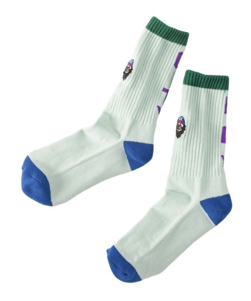 HLNA（エイチエルエヌエー）の「【Chi-bee】CITY BOY SOX（ソックス/靴下・メンズ・グリーン系/ホワイト系・ONE SIZE）」の8枚目の写真
