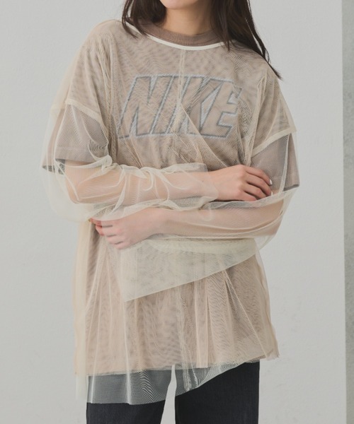 Solace(ソレイス)の「チュールシアーレイヤードプルオーバー(シャツ/ブラウス・レディース・ナチュラル/ピンク/ブラック・FREE)」の3枚目の写真