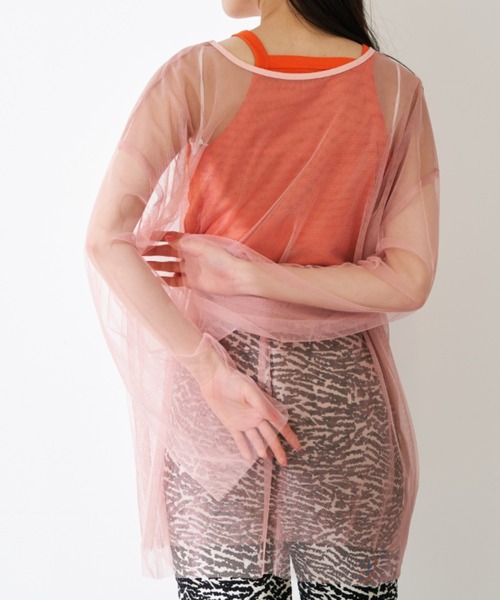 Solace(ソレイス)の「チュールシアーレイヤードプルオーバー(シャツ/ブラウス・レディース・ナチュラル/ピンク/ブラック・FREE)」の10枚目の写真