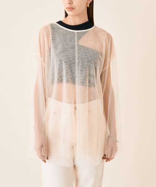 Solace(ソレイス)の「チュールシアーレイヤードプルオーバー(シャツ/ブラウス・レディース・ナチュラル/ピンク/ブラック・FREE)」の19枚目の写真