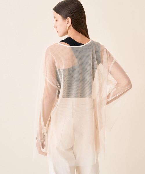 Solace(ソレイス)の「チュールシアーレイヤードプルオーバー(シャツ/ブラウス・レディース・ナチュラル/ピンク/ブラック・FREE)」の22枚目の写真