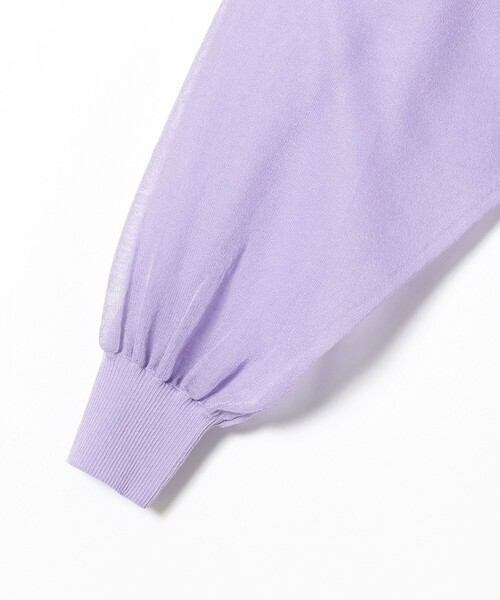 Ray BEAMS(レイビームス)の「Ray BEAMS / シアー ウエスト リブ Vネック カーディガン(カーディガン/ボレロ・レディース・ブラック/グリーン/ラベンダー・ONE SIZE)」の22枚目の写真