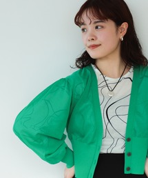 Ray BEAMS | Ray BEAMS / シアー ウエスト リブ Vネック カーディガン(カーディガン/ボレロ)