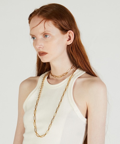 PRANK PROJECT(プランクプロジェクト)の「ボックスチェーンラリエットネックレス/Box Chain Lariat Necklace(ネックレス・レディース・シルバー/ゴールド・FREE)」の13枚目の写真