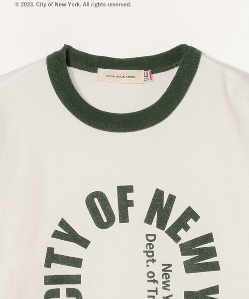 Ray BEAMS（レイビームス）の「GOOD ROCK SPEED × Ray BEAMS / 別注 NYC リンガー Tシャツ（Tシャツ/カットソー・レディース・グリーン/インディゴブルー・ONE SIZE）」の10枚目の写真