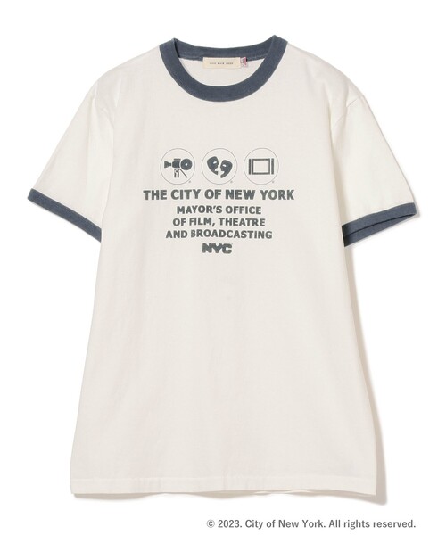 Ray BEAMS（レイビームス）の「GOOD ROCK SPEED × Ray BEAMS / 別注 NYC リンガー Tシャツ（Tシャツ/カットソー・レディース・グリーン/インディゴブルー・ONE SIZE）」の14枚目の写真