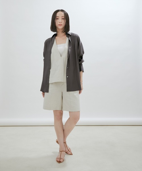 フィブリルシャンブレーオーバーシャツ