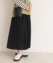 DRESKIP | ボリューム感のあるシルエットが女性らしい！サテン ギャザー スカート(スカート)
