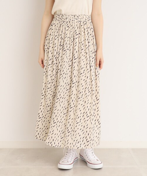 DRESKIP（ドレスキップ）の「◆ボリューム感のあるシルエットが女性らしい！サテン ギャザー スカート（スカート・レディース・ライトブルー/ベージュ系/ネイビー/ライトグレー/ベージュ系その他2/イエロー系その他・02/04/03）」の19枚目の写真