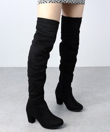 LibertyDoll/7cmチャンキーヒールニーハイブーツ(9038)