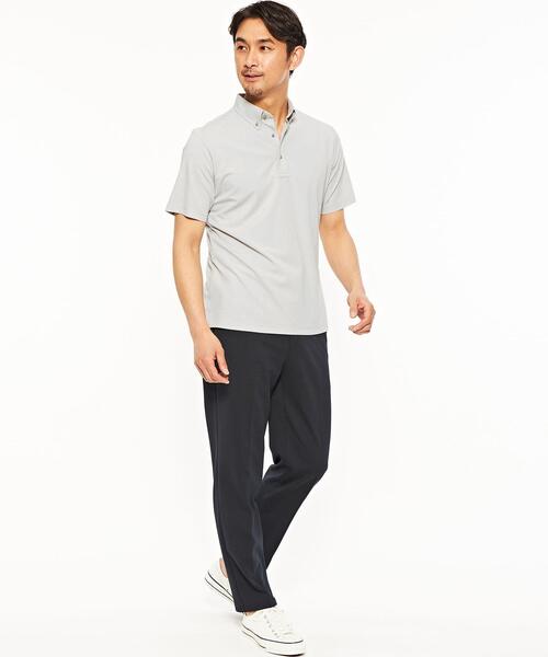 green label relaxing(グリーンレーベルリラクシング)の「【WEB限定】JUSTFIT メッシュ 1タック パンツ(スラックス・メンズ・ネイビー/グレー・S/XL/M/L)」の4枚目の写真