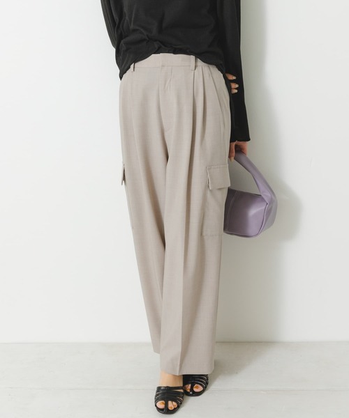 URBAN RESEARCH Sonny Label（アーバンリサーチサニーレーベル）の「タックカーゴパンツ（カーゴパンツ・レディース・ブラック/ベージュ系その他・38/36）」の2枚目の写真