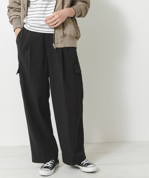 URBAN RESEARCH Sonny Label（アーバンリサーチサニーレーベル）の「タックカーゴパンツ（カーゴパンツ・レディース・ブラック/ベージュ系その他・38/36）」の4枚目の写真