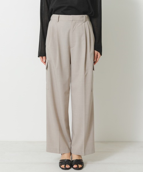 URBAN RESEARCH Sonny Label（アーバンリサーチサニーレーベル）の「タックカーゴパンツ（カーゴパンツ・レディース・ブラック/ベージュ系その他・38/36）」の5枚目の写真