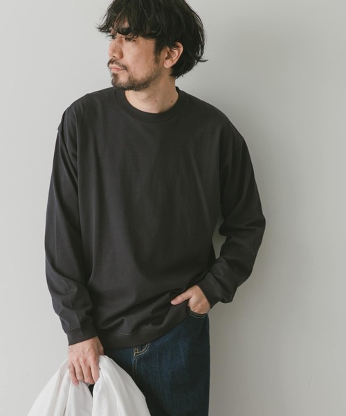 URBAN RESEARCH DOORS（アーバンリサーチドアーズ）の「クルーネックロングスリーブタフTシャツ（Tシャツ/カットソー・メンズ・イエロー/ホワイト/ライトグレー/チャコールグレー・MEDIUM/LARGE）」の3枚目の写真