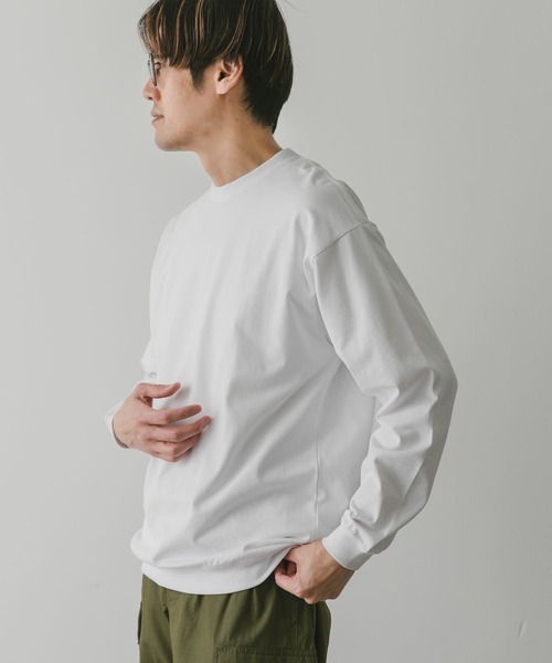 URBAN RESEARCH DOORS（アーバンリサーチドアーズ）の「クルーネックロングスリーブタフTシャツ（Tシャツ/カットソー・メンズ・イエロー/ホワイト/ライトグレー/チャコールグレー・MEDIUM/LARGE）」の17枚目の写真