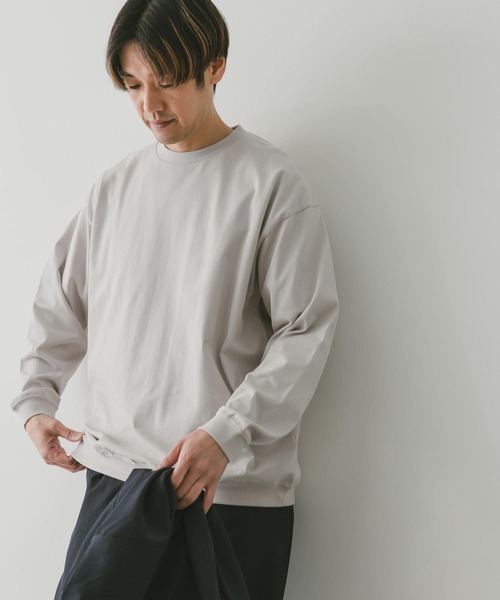 URBAN RESEARCH DOORS（アーバンリサーチドアーズ）の「クルーネックロングスリーブタフTシャツ（Tシャツ/カットソー・メンズ・イエロー/ホワイト/ライトグレー/チャコールグレー・MEDIUM/LARGE）」の12枚目の写真
