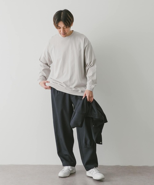 URBAN RESEARCH DOORS（アーバンリサーチドアーズ）の「クルーネックロングスリーブタフTシャツ（Tシャツ/カットソー・メンズ・イエロー/ホワイト/ライトグレー/チャコールグレー・MEDIUM/LARGE）」の7枚目の写真