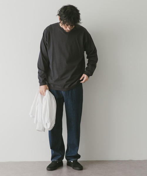 URBAN RESEARCH DOORS（アーバンリサーチドアーズ）の「クルーネックロングスリーブタフTシャツ（Tシャツ/カットソー・メンズ・イエロー/ホワイト/ライトグレー/チャコールグレー・MEDIUM/LARGE）」の19枚目の写真
